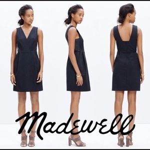 Madewell Leather Insert Ponte Dress